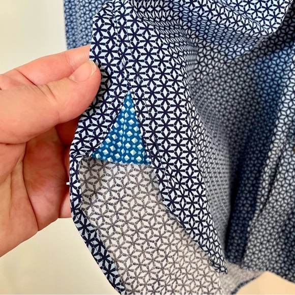 Ted Baker Endurance Slim Fit Cotton Button Down Dress Shirt Blue Size 16.5" - Picture 5 of 8